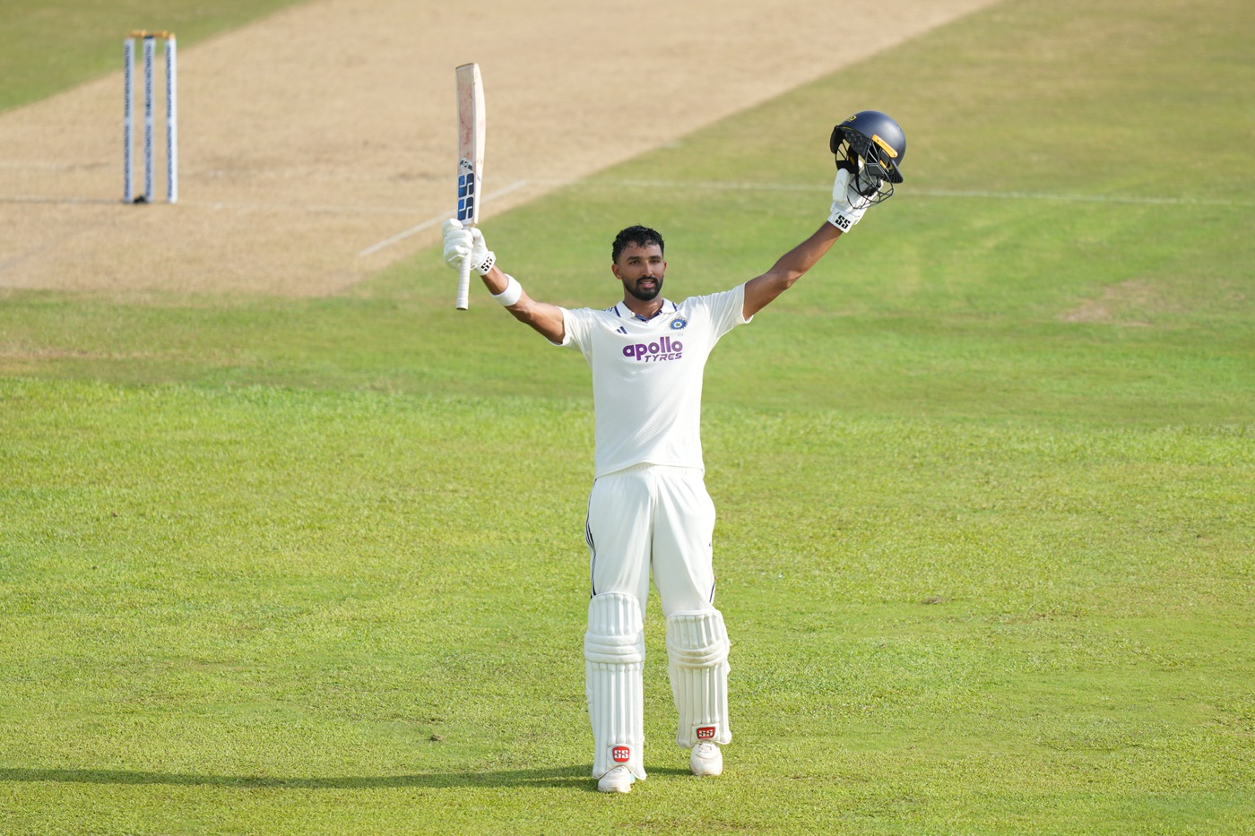 Padikkal's maiden century leads India's dominance