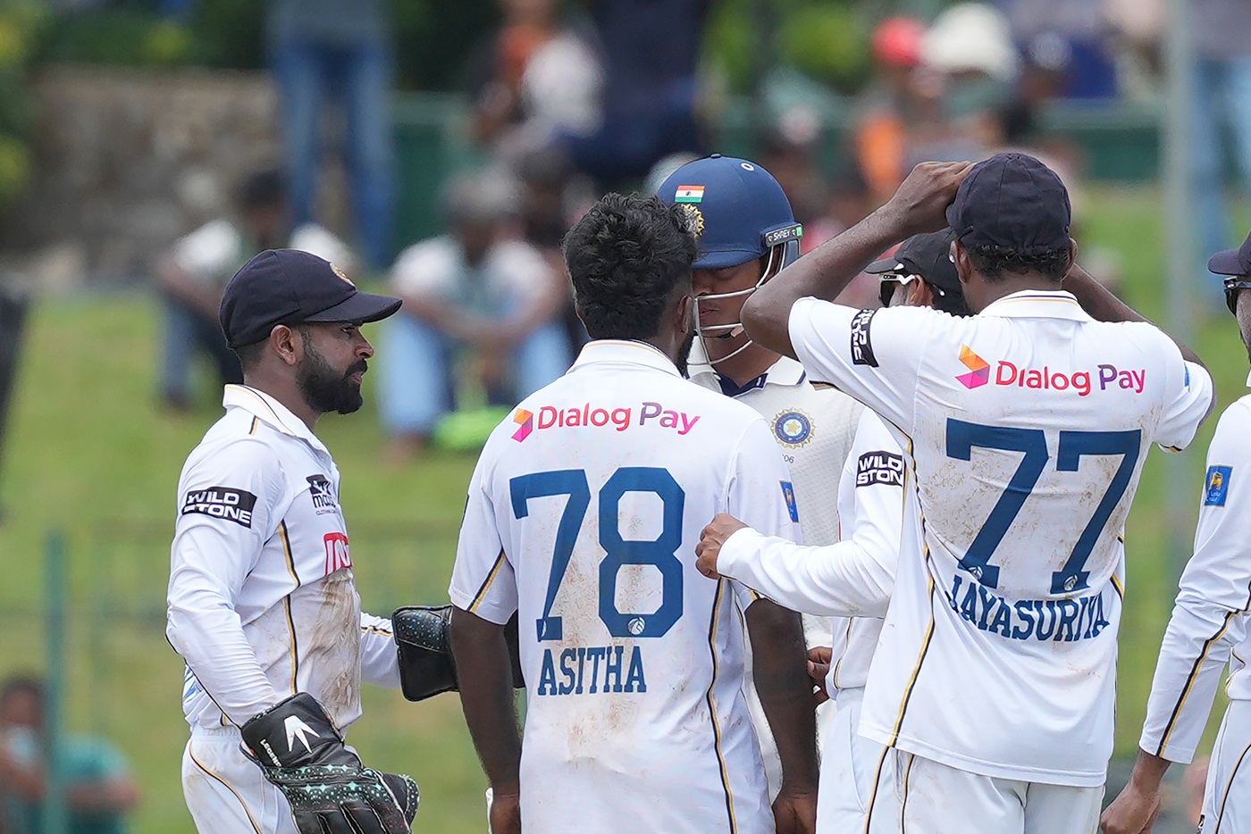 Jaiswal and Asitha penalised after on-field confrontation in Colombo Test