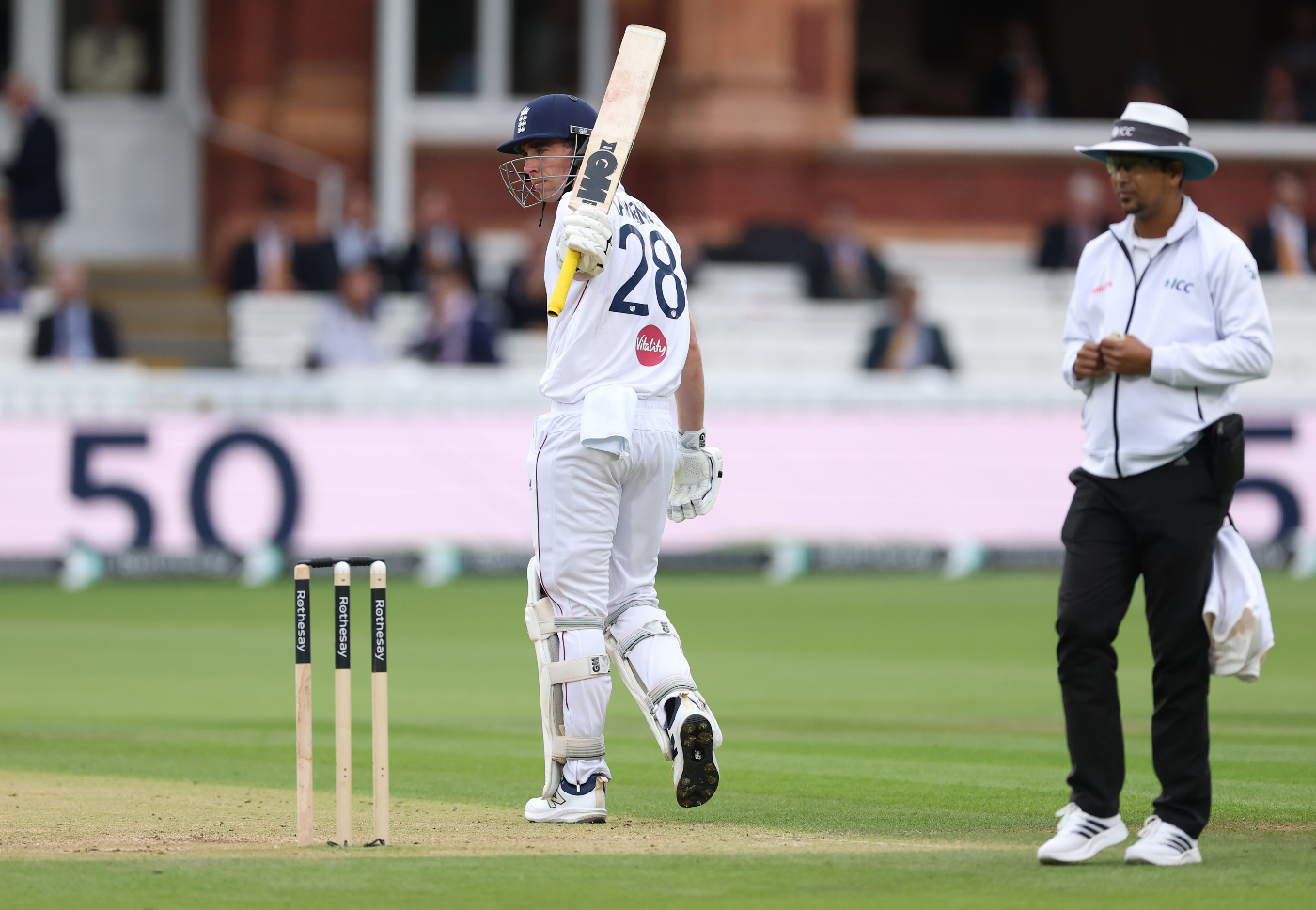 Lawrence fifty drives England to imposing lead on rain-ravaged day