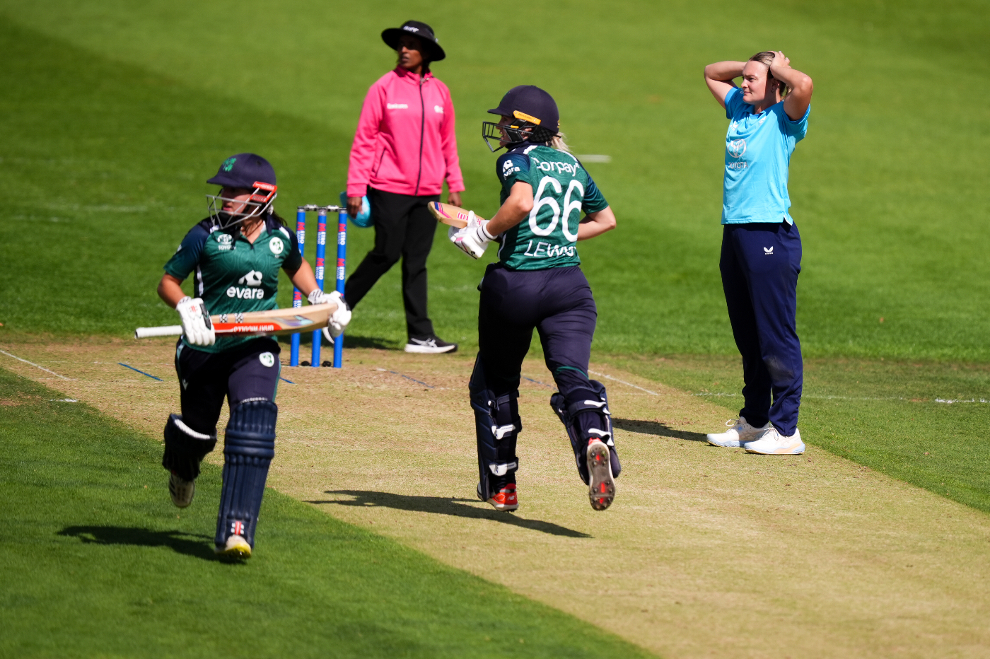 Lewis, Hunter, Stokell fifties drive Ireland to 281 for 5