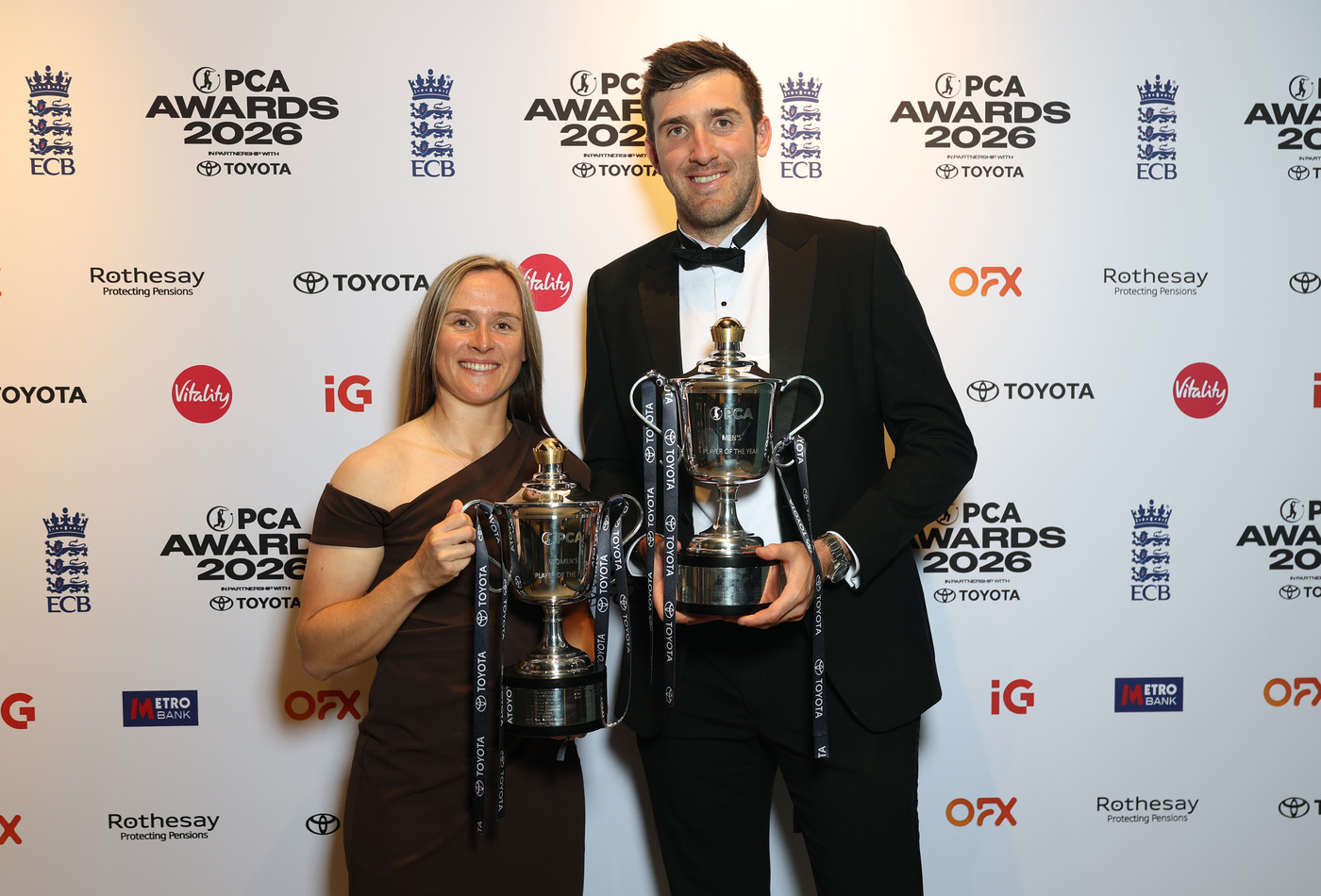 Craig Overton, Sophie Luff land top honours at PCA Awards