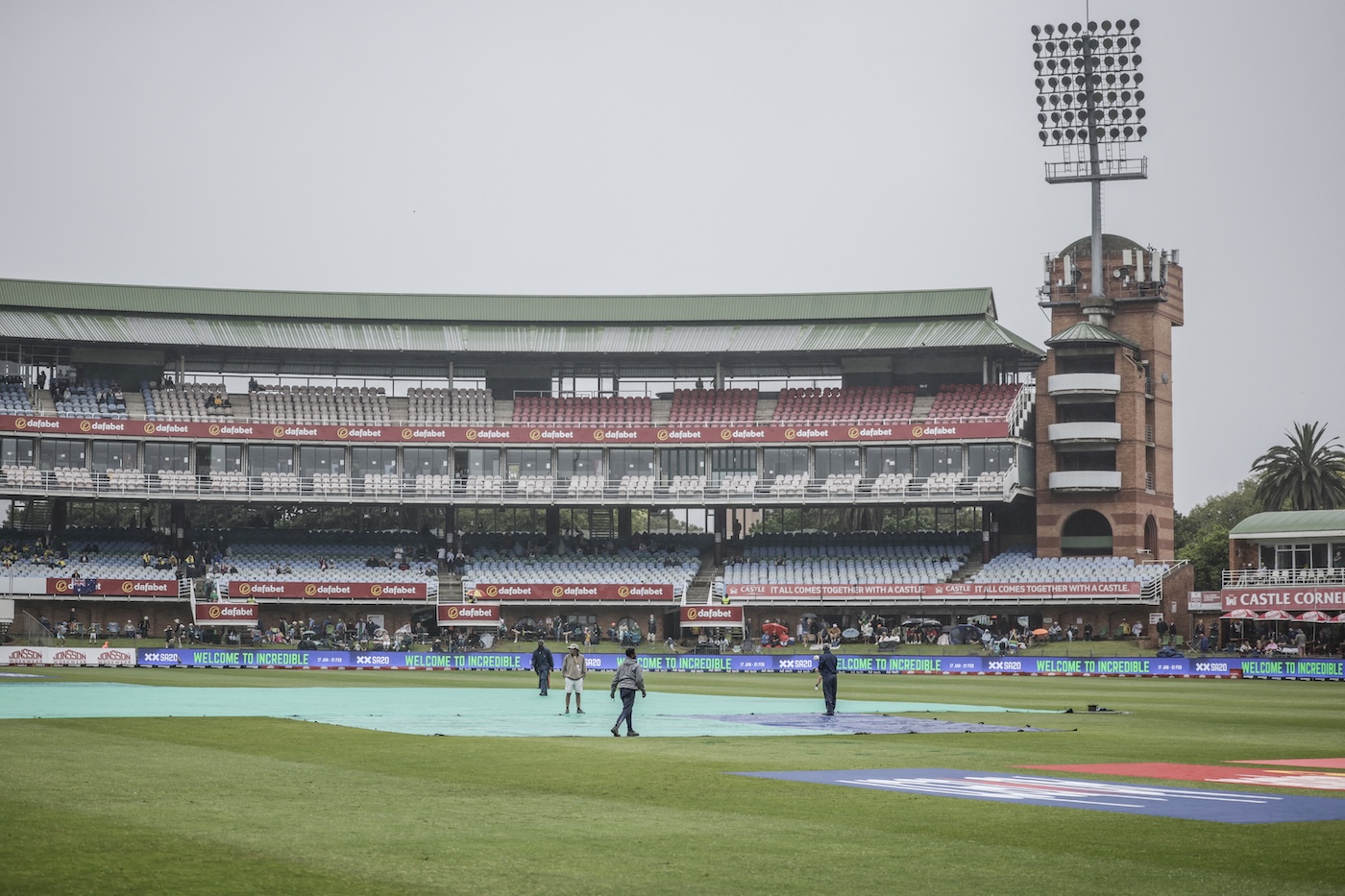 South Africa openers survive before rain returns