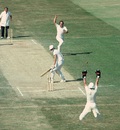 Ian Botham bowls Terry Alderman, England v Australia, Edgbaston, August 2, 1981