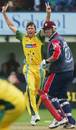 Glenn McGrath unsuccessfully against Ian Blackwell, Somerset v Australians, Taunton, June 15