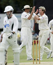 Brett Lee celebrates the wicket of Chris Rogers, Leicestershire v Australia, Grace Road, July 15, 2005