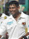 Tillekaratne Dilshan is all smiles after sealing victory for Sri Lanka against West Indies in the first Test, July 16, 2005
