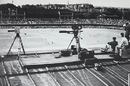 A TV camera on top of the old Tavern Hotel, one of three used by the BBC , England v Australia, Lord's, 2nd Test, June 1938