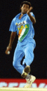 Lakshmipathy Balaji in action against Sri Lanka at Dambulla, August 3, 2005