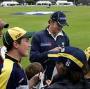 Adam Gilchrist signs autographs, Scotland v Australians, Edinburgh, August 18, 2005