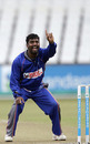Muttiah Muralitharan appeals during the third Afro-Asian game at Durban, Africa XI v Asia XI, 3rd ODI, Durban, August 21, 2005