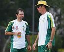 Ricky Ponting and John Buchanan talk tactics in the nets, Allan Border Field, Brisbane, October 31, 2005 Ricky Ponting and John Buchanan talk tactics in the nets, Allan Border Field, Brisbane, October 31, 2005