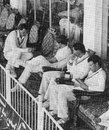 England players pass the time waiting for play to start ... but it never did, Pakistan v England, 2nd Test, Faisalsbad, December 9, 1987