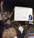 Angry Sourav Ganguly fans hold up banners against Greg Chappell, India v South Africa, 4th ODI, Kolkata, November 25, 2005