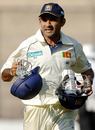 Marvan Atapattu carries the drinks as the Sri Lankans struggle at Bangalore, Indian Board President's XI v Sri Lankans, Bangalore, November 28, 2005