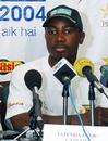 Tatenda Taibu talks to the media, August 31, 2005