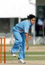 Amita Sharma bowls during the second Asia Cup match, Sri Lanka v India, Asia Cup, Karachi, December 29, 2005