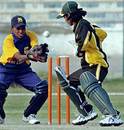 Marium Butt  is bowled as Pakistan collapse and becomes one of four wickets for  Shsikala Siriwardene, Pakistan Women v Sri Lanka Women, 4th Asia Cup match, Karachi, December 31, 2005