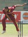 Javon Searles flies in for the West Indies en route to figures of 6 for 68, India U-19s v West Indies U-19s, Colombo, February 11, 2006