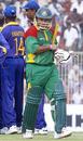 Khaled Mahmud leaves the middle for the last time, Bangladesh v Sri Lanka, 1st ODI, Bogra, February 20, 2006 