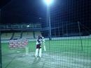 The lights take full effect at St Lucia during a practice session, Beausejour Stadium, St Lucia, March 9 2006