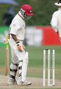Denesh Ramdin is bowled by Daniel Vettori, New Zealand v West Indies, 2nd Test, Wellington, 4th day, March 20, 2006
