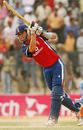 Kevin Pietersen drives down the ground, India v England, 6th ODI, Jamshedpur, April 12, 2006