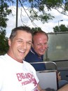 John and Jeffrey on their way to The Rose Bowl, England v Sri Lanka, Twenty20, Southampton, June 15, 2006
