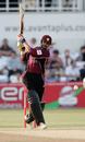 Usman Afzaal hits one past the bowler during his unbeaten 64, Northamptonshire v Somerset, Northampton, June 29, 2006