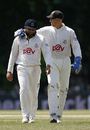 Mushtaq Ahmed and Matt Prior discuss tactics, Middlesex v Sussex, Southgate, County Championship, July 22, 2006