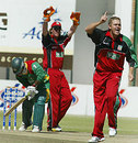 Piet Rinke barks out an appeal, Zimbabwe v Bangladesh, 2nd ODI, Harare, July 30, 2006
