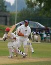 Abdool Samad drives during his innings of 119, Canada v Bermuda, Intercontinental Cup, King City, 3rd day, August 14, 2006 