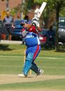Clay Smith hits one past the bowler, Canada v Bermuda, 2nd ODI, Toronto, August 21, 2006