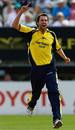 Graham Onions celebrates a wicket on the day he was called-up to the England one-day squad, Warwickshire v Durham, Pro40, Edgbaston, September 3, 2006