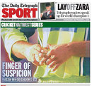 The lead story in the sports section of <I>The Daily Telegraph</I>