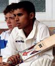 Adil Rashid waits for his turn to bat, Yorkshire v Warwickshire, County Champioship, Scarborough, July 21, 2006