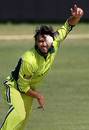Shahid Afridi spins out a legbreak, Rajasthan XI v Pakistanis, Jaipur, October 14, 2006