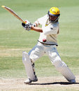 Justin Langer cuts on his way to a hundred, Western Australia v Tasmania, Pura Cup, 3rd day, Perth, October 24, 2006
