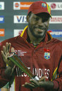 A beaming Chris Gayle with his Man-of-the-Match award, South Africa v West Indies, 2nd semi-final, Champions Trophy, Jaipur, November 2, 2006