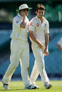 Matthew Hoggard offers James Anderson some advice, New South Wales v England, Sydney, November 14, 2006