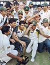 Pakistan pose with the series trophy, Pakistan v West Indies, 3rd Test, 3rd day, December 1, 2006