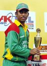 Aftab Ahmed holds the Man Of The Series trophy after Bangladesh's 2-0 win over Scotland, Bangladesh v Scotland, 1st ODI, Chittagong, December 15, 2006