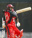 Canada's Ashif Mulla cuts for four during the ICC World
Cricket League Division 1 against Bermuda at the Nairobi Gymkhana Sports Club in Nairobi, Friday, Feb 2, 2007