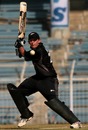 Maria Fahey punches one to the off side, New Zealand v India, ICC Quadrangular, Tournament, Chennai, February 25, 2007