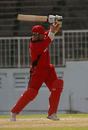 Ian Billcliff drives during his 48, Bermuda v Canada, ICC Tri-Series, 2nd match, Antigua, February 26, 2007