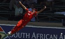 John Davison dives on the boundary line, Canada v New Zealand, 38th match, Benoni, March 3, 2003