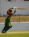 Bangladesh's captain, Habibul Bashar, drives down the ground against Canada, Antigua, February 28, 2007