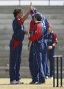Jon Lewis celebrates another Bermuda wicket, England v Bermuda, World Cup warm-up, Arnos Vale, March 5, 2007