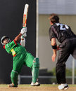 Mashrafe Mortaza launches one of his two huge sixes off James Franklin to record a two-wicket win, Bangladesh v New Zealand, World Cup warm-up, Bridgetown, March 6, 2007
