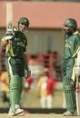 Younis Khan acknowledges the cheers after his half-century, Port of Spain, World Cup warm-up, March 9, 2007