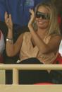 Michael Clarke's girlfriend Lara Bingle cheers Australia on, Australia v England, 2007 World Cup warm-up, Kingstown, March 9, 2007
